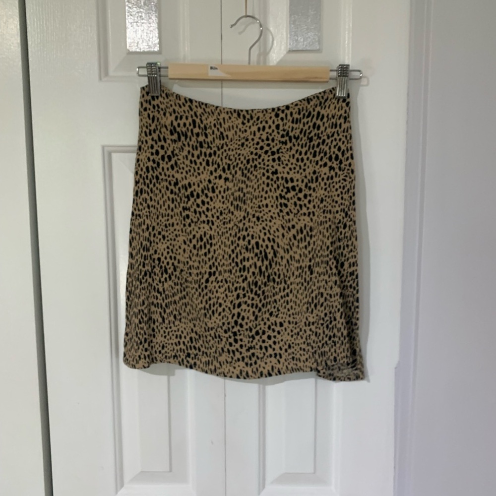 Brandy Melville Cheetah Print Mini Skirt